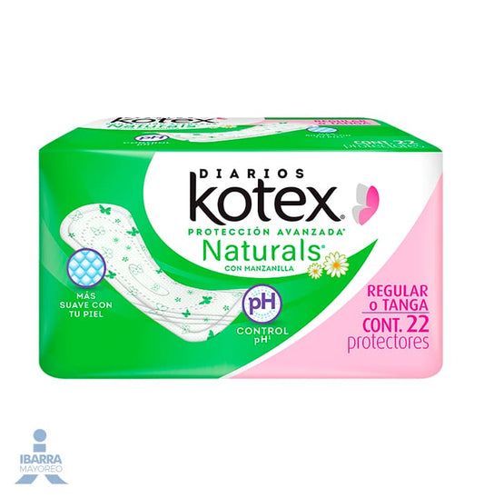 Toalla Panty Protector Kotex Manzanilla Regular 22 pzas.