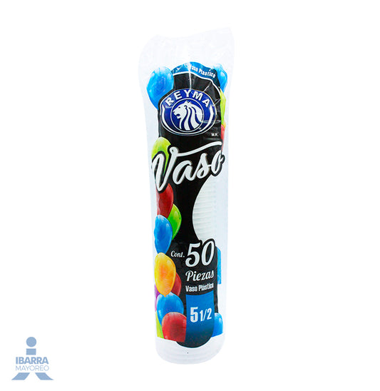 Vaso Plástico Reyma no. 5.5/163 ml 50 pzas.