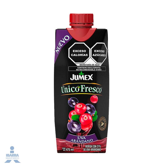 Bebida Jumex Único Fresco Uva Arándano Tetra Brick 475 ml