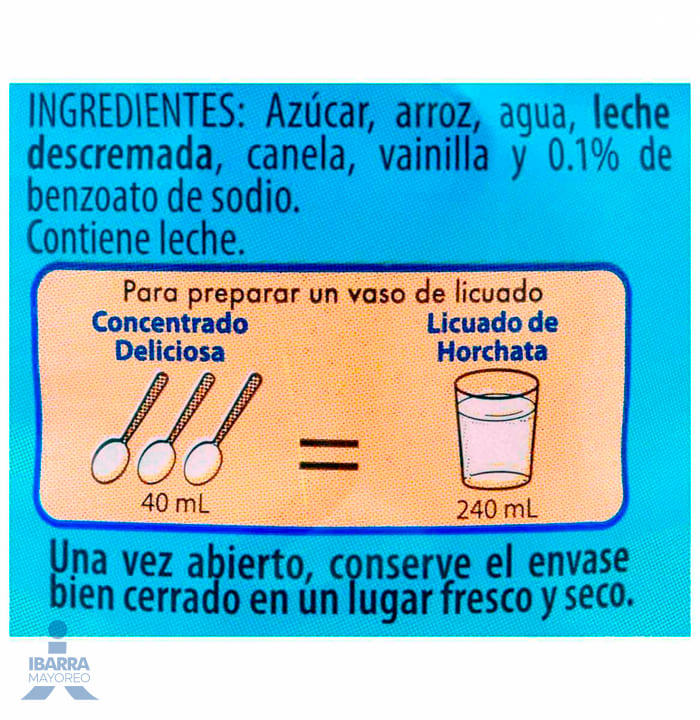 Jarabe Horchata Deliciosa 1.89 L