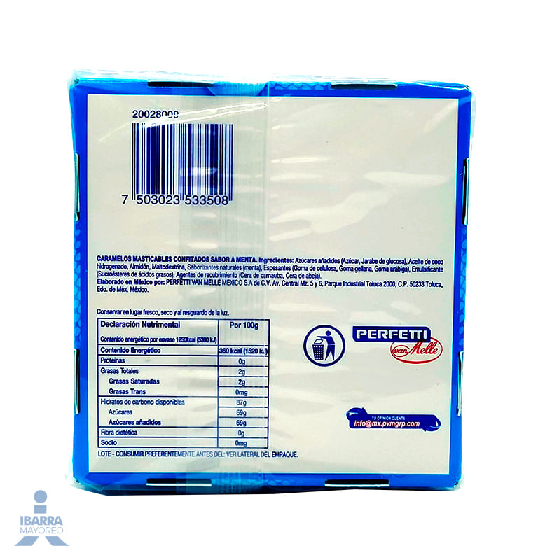 Dulce Mentos Menta 390 g