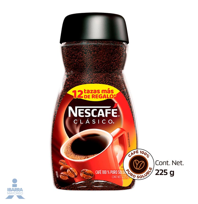 Café soluble Nescafé Clásico frasco 200 g + 25 g