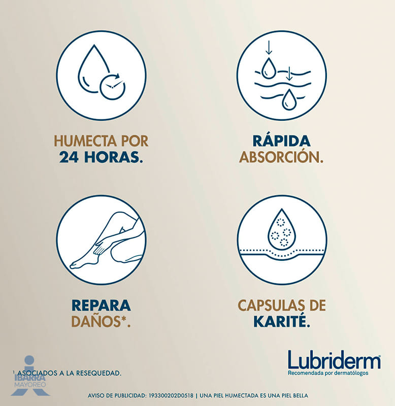 Crema Lubriderm Reparación Intensiva 400 ml