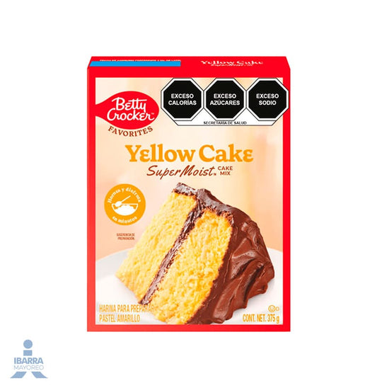 Harina para pastel Betty Crocker Vainilla Amarilla 375 g