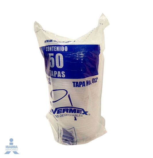 Tapa Plástico Convermex no. 412 50 pzas.