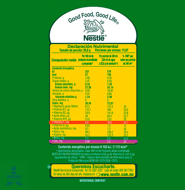 Lácteo en polvo Nestlé NutriRindes doypack 460 g