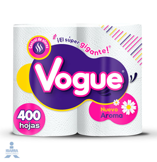 Papel Higiénico Vogue 400 hojas 4 rollos