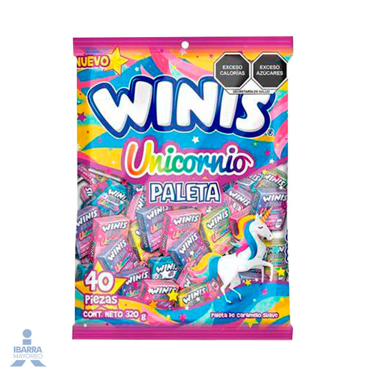 Paleta Winis Unicornio 40 pzas.
