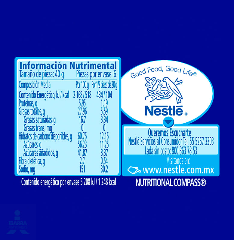 Chocolate Nestlé Crunch 6/40 g