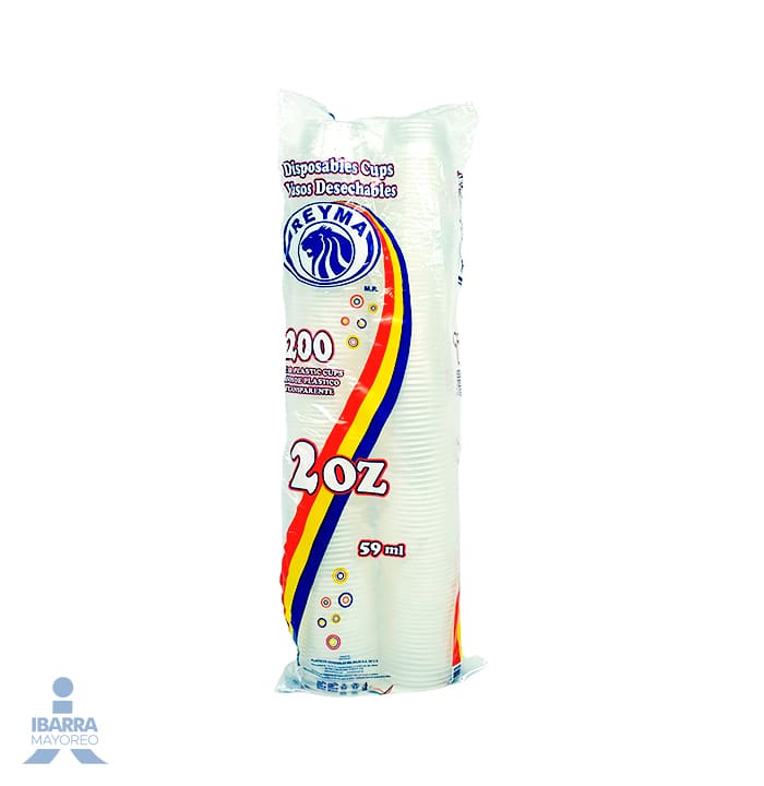Vaso Plástico Reyma 2 oz 200 pzas.