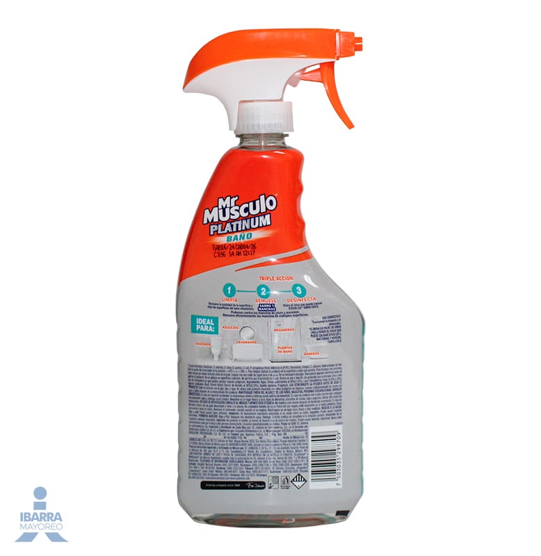 Limpiador Mr. Músculo Baño Platinum 650 ml