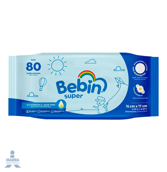 Toallitas Húmedas Bebin Súper 80 pzas.