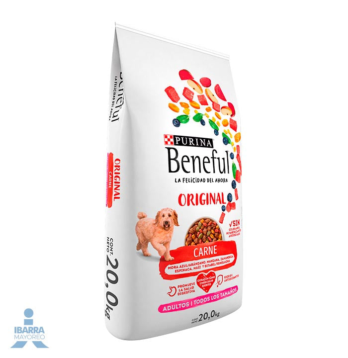 Beneful alimento seco adulto todos los tamaños carne 20 kg