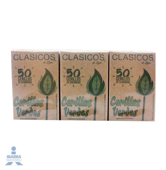 Cerillos Clásicos de Lujo Verde 10 pzas.