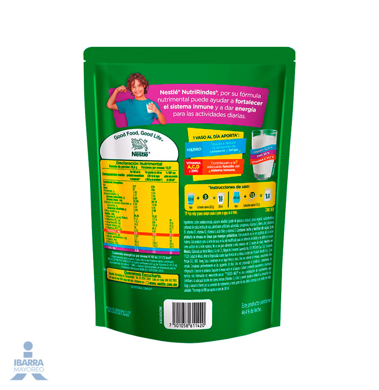 Lácteo en polvo Nestlé NutriRindes doypack 460 g