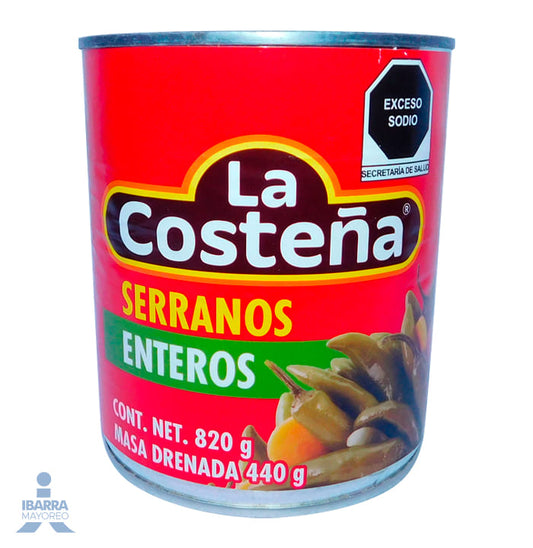 Chiles Serranos La Costeña 820 g