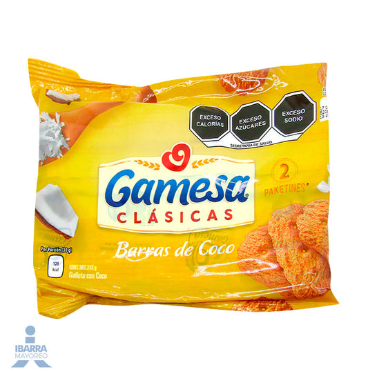 Galletas Gamesa Barra de Coco 212 g