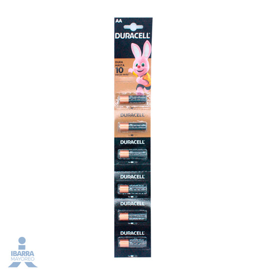 Batería Duracell AA Tira 6 pzas.