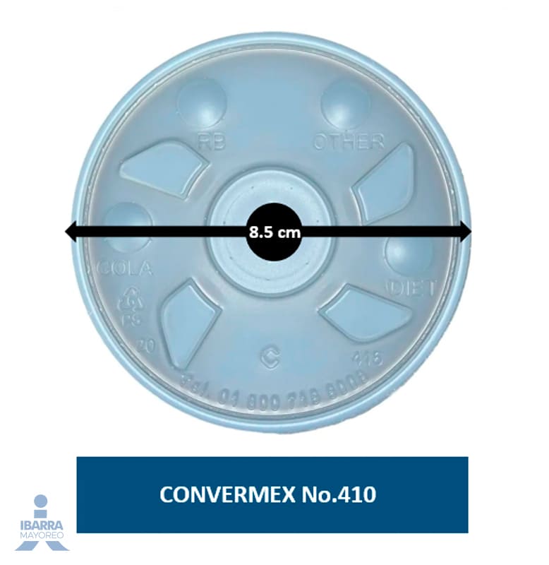 Tapa Plástico Convermex no. 410 50 pzas.