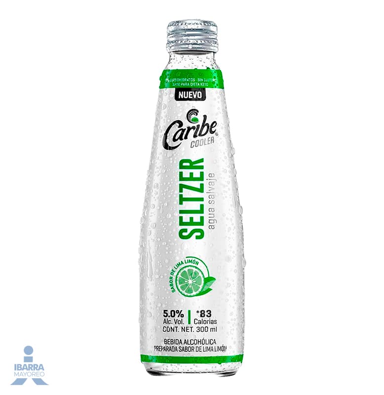 Caribe Cooler Seltzer Lima Limón 300 ml 