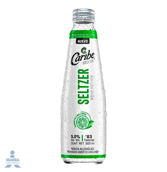 Caribe Cooler Seltzer Lima Limón 300 ml 