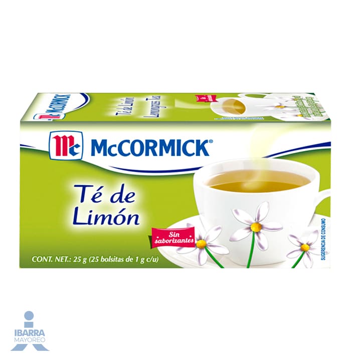 Té McCormick Limón 25 pzas.