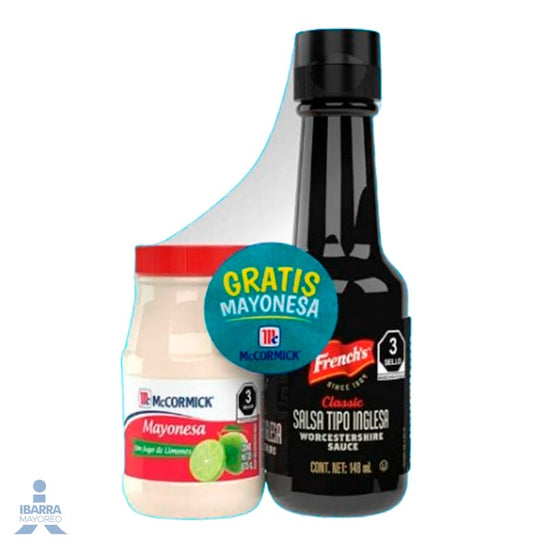 Salsa Inglesa Frenchs 148 ml + Mayonesa 105 g