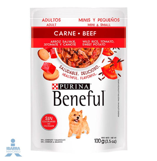 Beneful alimento húmedo adultos minis carne 100 g