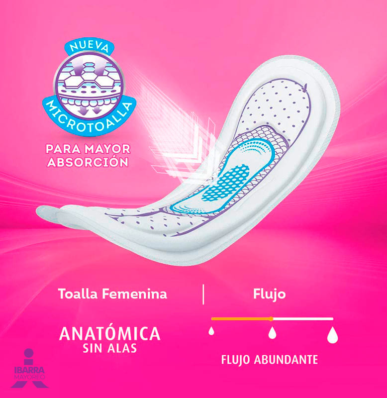 Toalla Sanitaria Kotex Anatómica sin alas 10 pzas.