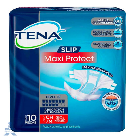 Pañal Tena Adulto Slip Maxi Protect 10 pzas.