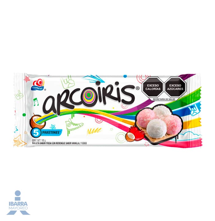 Galletas Gamesa Merengue Arcoíris 5/37 g