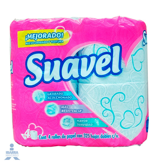 Papel Higiénico Suavel 325 hojas 4 rollos