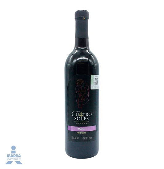 Vino Tinto Cuatro Soles Merlot 750 ml