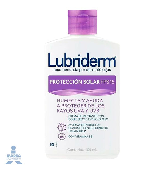 Crema Lubriderm Protección Solar FPS 15 400 ml