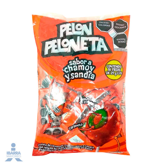 Paleta Pelón Peloneta Sabor Chamoy 18 pzas.