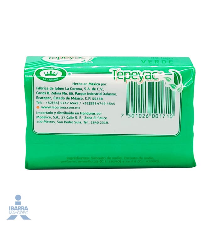 Jabón de tocador Tepeyac Verde 150 g