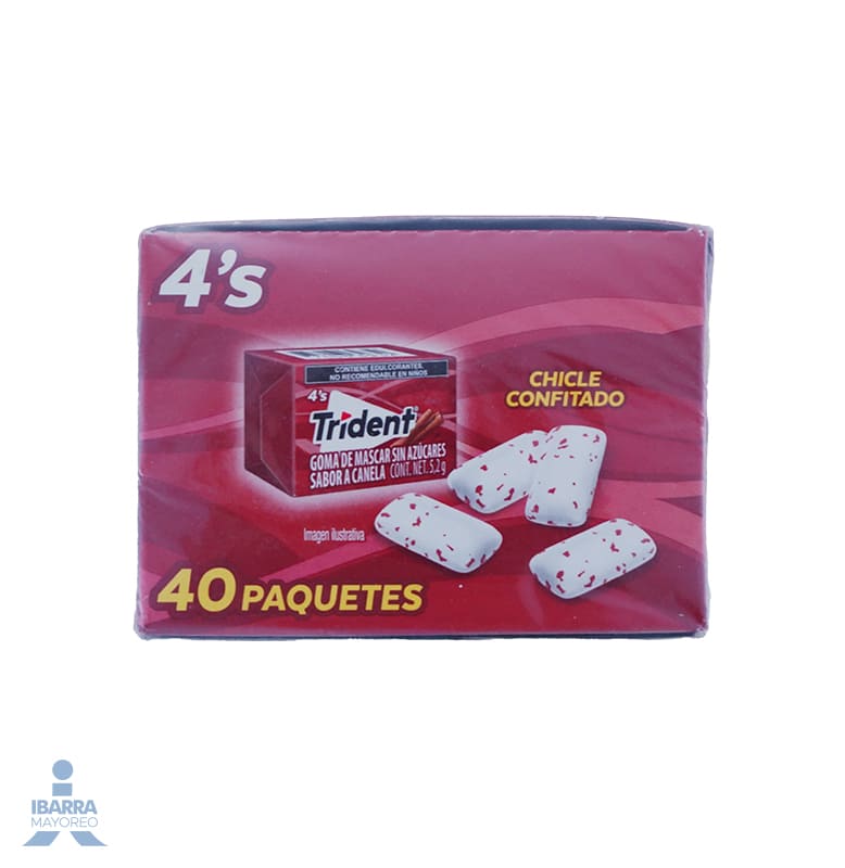 Chicle Trident Canela 40/4 pzas.