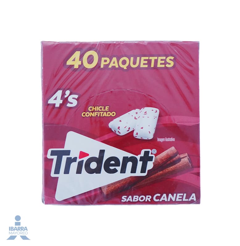 Chicle Trident Canela 40/4 pzas.