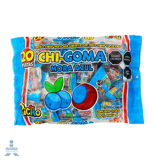 Goma Picao Chigoma Mora Azul 20 pzas.