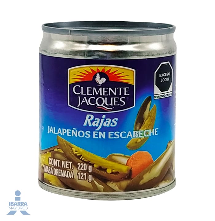 Chiles Jalapeños Rajas Clemente Jacques 220 g