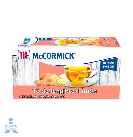 Té McCormick Jengibre Limón 25 pzas.