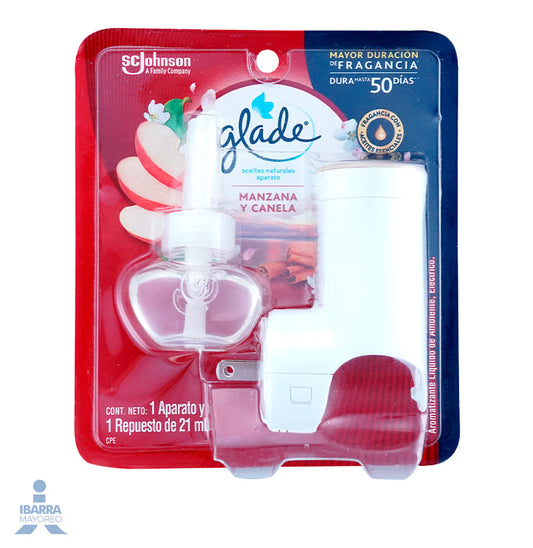 Aromatizante Glade Manzana Canela 21 ml + Aparato
