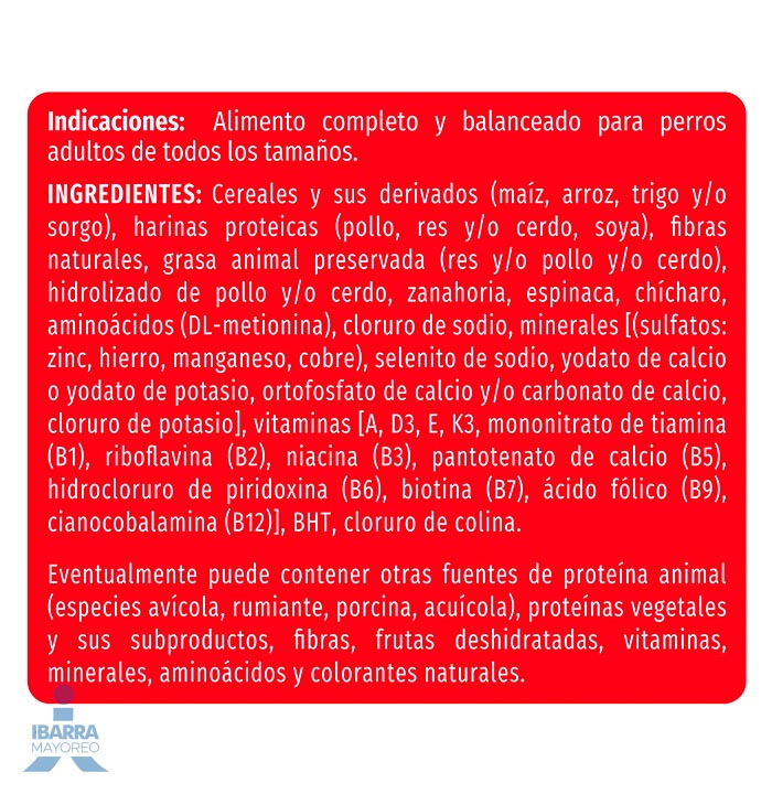 Campeón alimento seco perros adultos todos los tamaños carne y pollo 2 kg