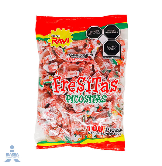 Dulce Ravi Fresitas Picositas 100 pzas.