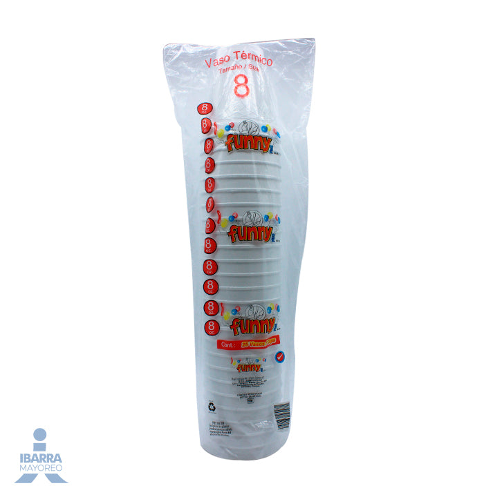 Vaso Térmico Funny Plus No. 8 236 ml 25 pzas.