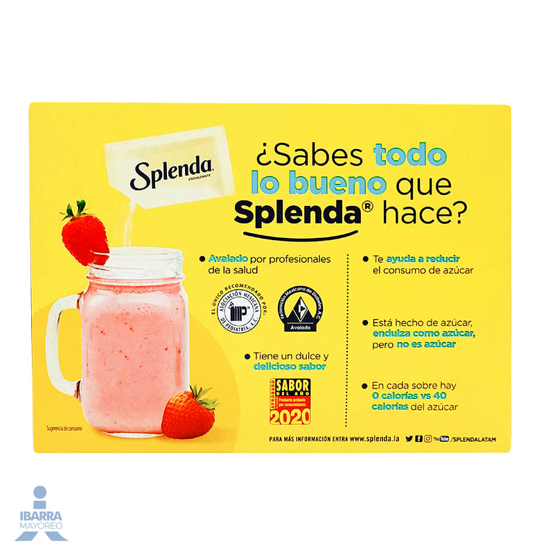 Sustituto de Azúcar Splenda 100 pzas.
