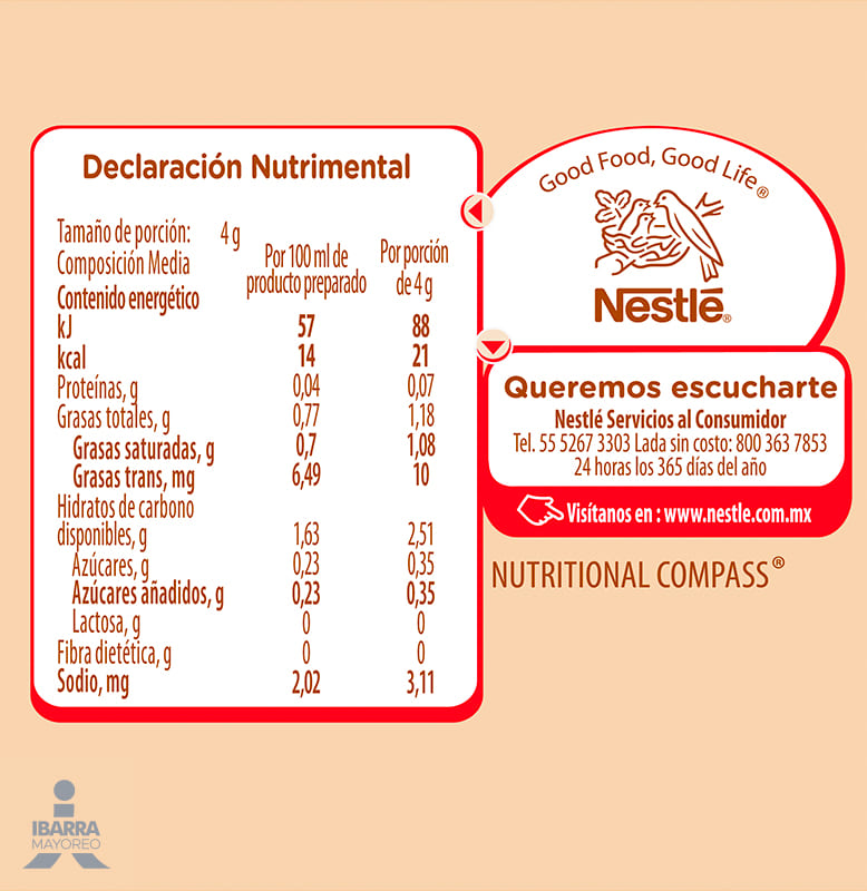 Sustituto de Crema Coffee Mate Doy Pack 210 g