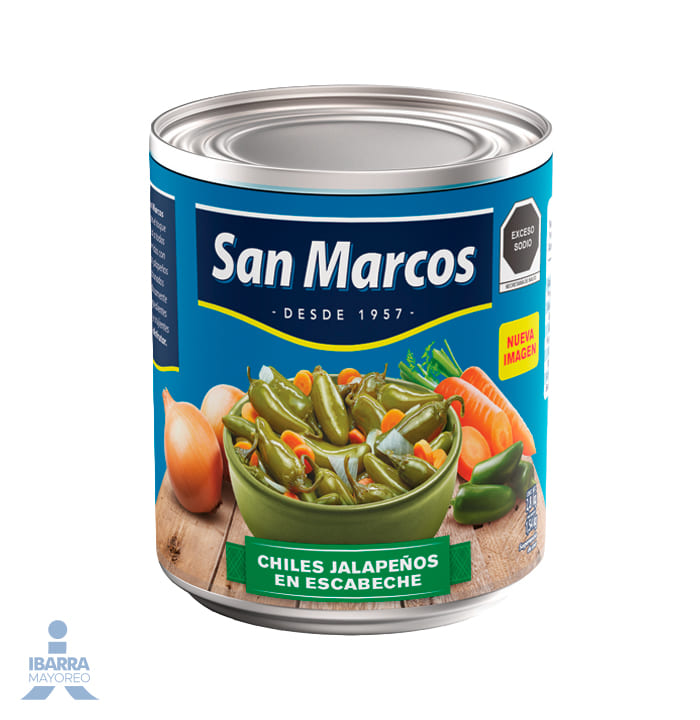 Chiles Jalapeños Enteros San Marcos 2.8 kg