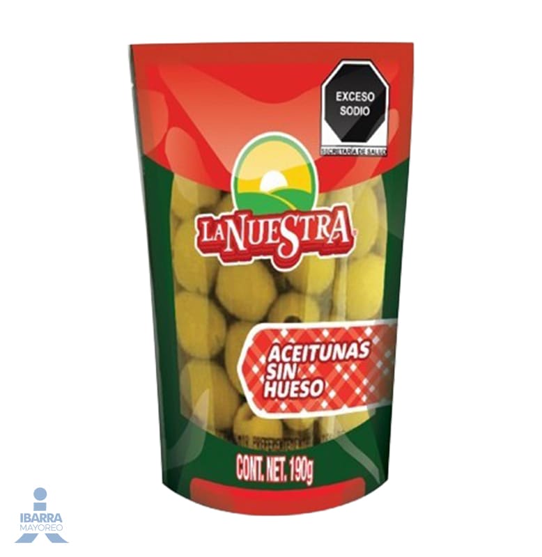 Aceituna La Nuestra sin hueso doy pack 190 g