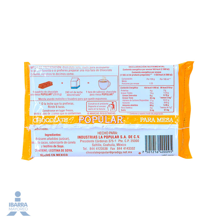 Chocolate Popular 125 g